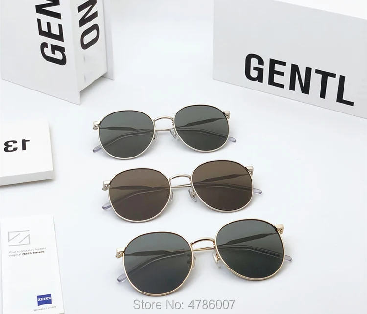 

2019 Classic Small Frame Round Sunglasses Women/Men Gentle Brand Designer Alloy Sun Glasses WATERDROP Vintage flat lense