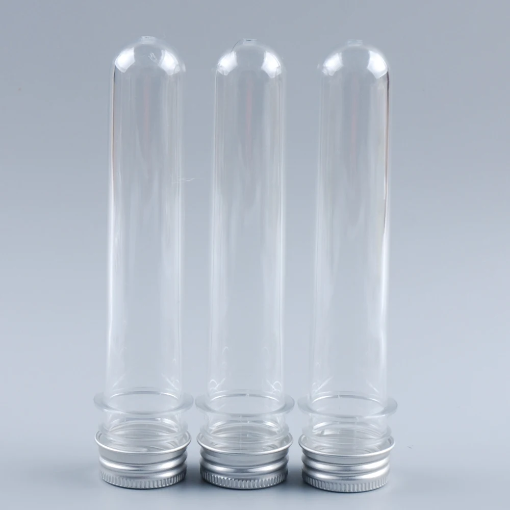 

PET 40ml Aluminum CapTransparent Test Tubes 2Pcs/lot 25x130mm Laboratory School Educational Supplies