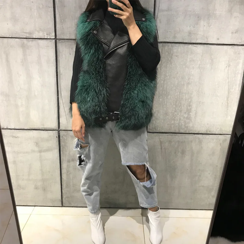 ladies fur vest women real fur vest natural fur gilet