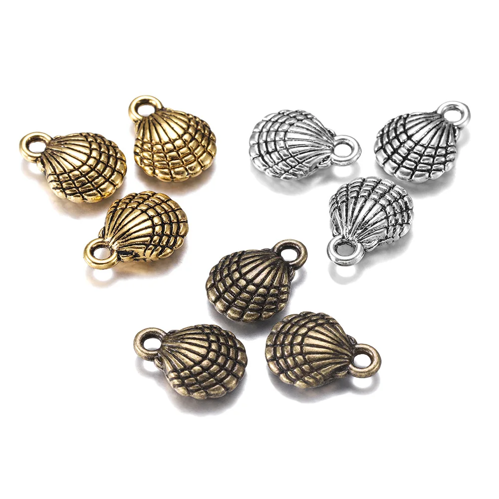 20PCS 13*10mm Zinc Alloy Small Shell Charm Pendant for DIY Necklace Bracelet Earring Jewelry Finding | Украшения и аксессуары