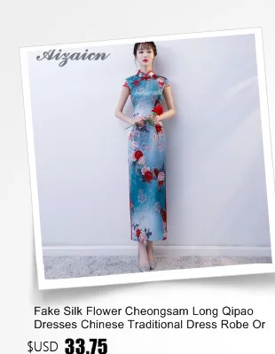 Восточный стиль элегантный длинный Cheongsam современный мать печати платья Qi Pao для женщин Китайская традиционная одежда похожие шелковые Qipao
