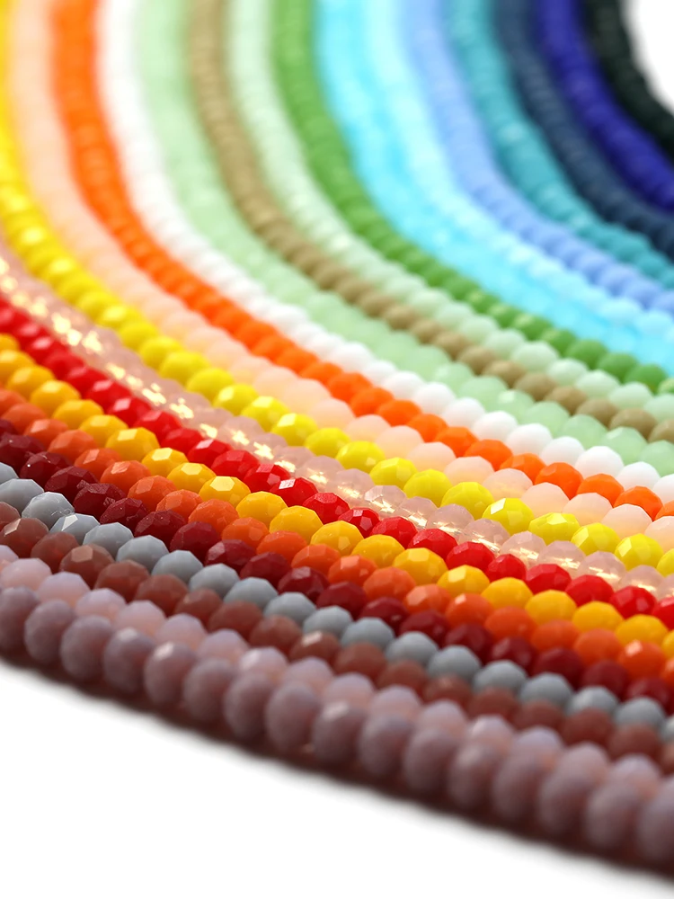 1 нитка Кристалл Рондель бусины матовые непрозрачные цвета стеклянные для