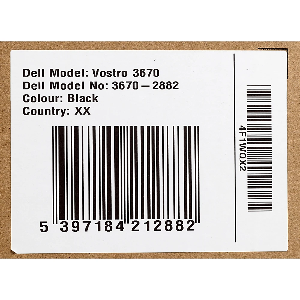 ПК Dell Vostro 3670 MT i3 8100/4Gb/1Tb 7.2k/GT710 2Gb/DVDRW/CR/Lin/kb/m/черный