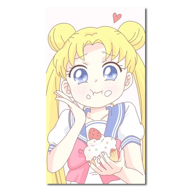 Anime Cartoon Figure Yellow-Haired Beautiful Girl Poster Home Decoration Painting Hd Print Picture Canvas for Living Room 1