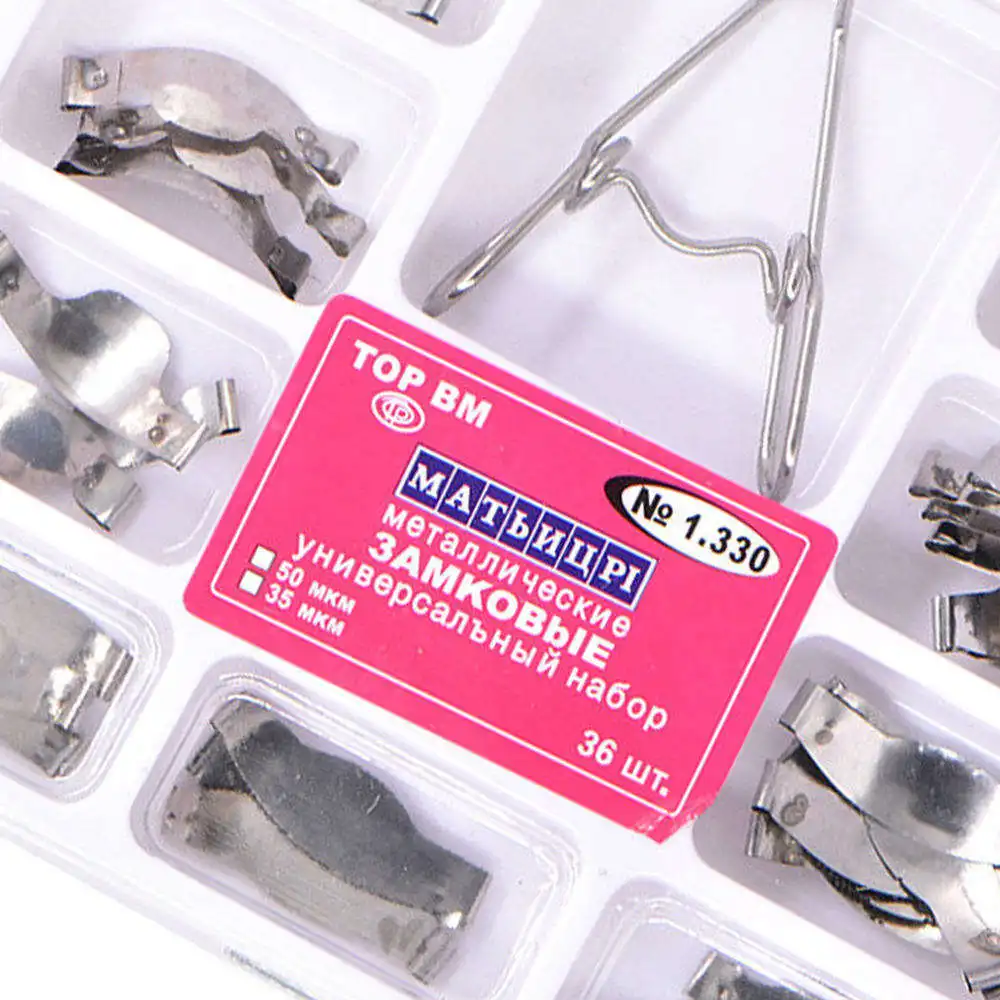 Goede 1Pack Dental Zadel Voorgevormd Metalen Matrices 36 Pcs Met Springclip TOR VM nieuwe