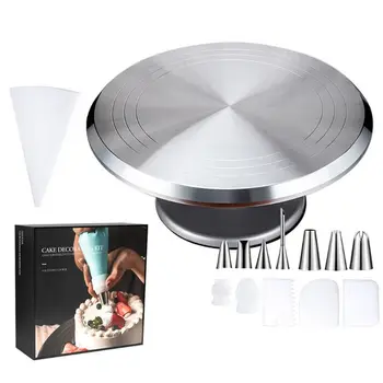 

Revolving 12 Inch Cake Turntable Aluminium Alloy Anti-Slip Stand Holder Platform A0NA