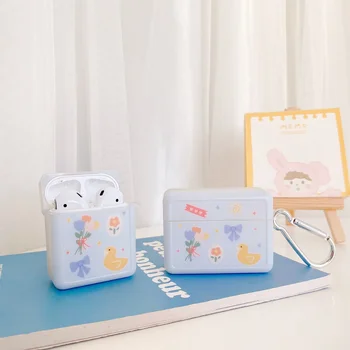 

AirPods Pro Case For Airpods 2 Case Korea flower/Leaves High Quality Silicon Wireless Earphone Protective Cover for AirPods