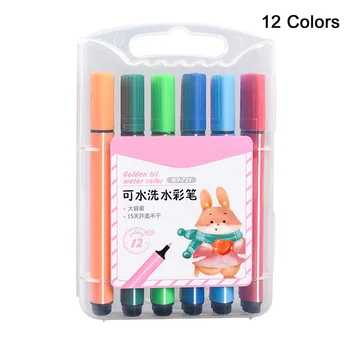 

Marker Pen Set Highlighting Stationery Kids Gift Coloring Washable Student Drawing Watercolor Painting Writing Art Supplies