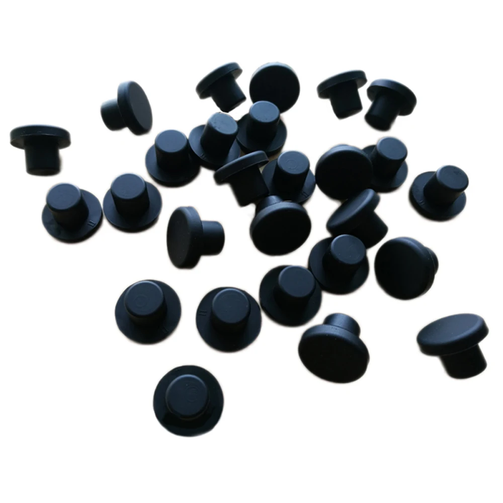 5/10/20Pcs Blak Ronde Siliconen Rubber Blanking End Cap Inserts Seal Plug Stopper 2.6Mm-14Mm