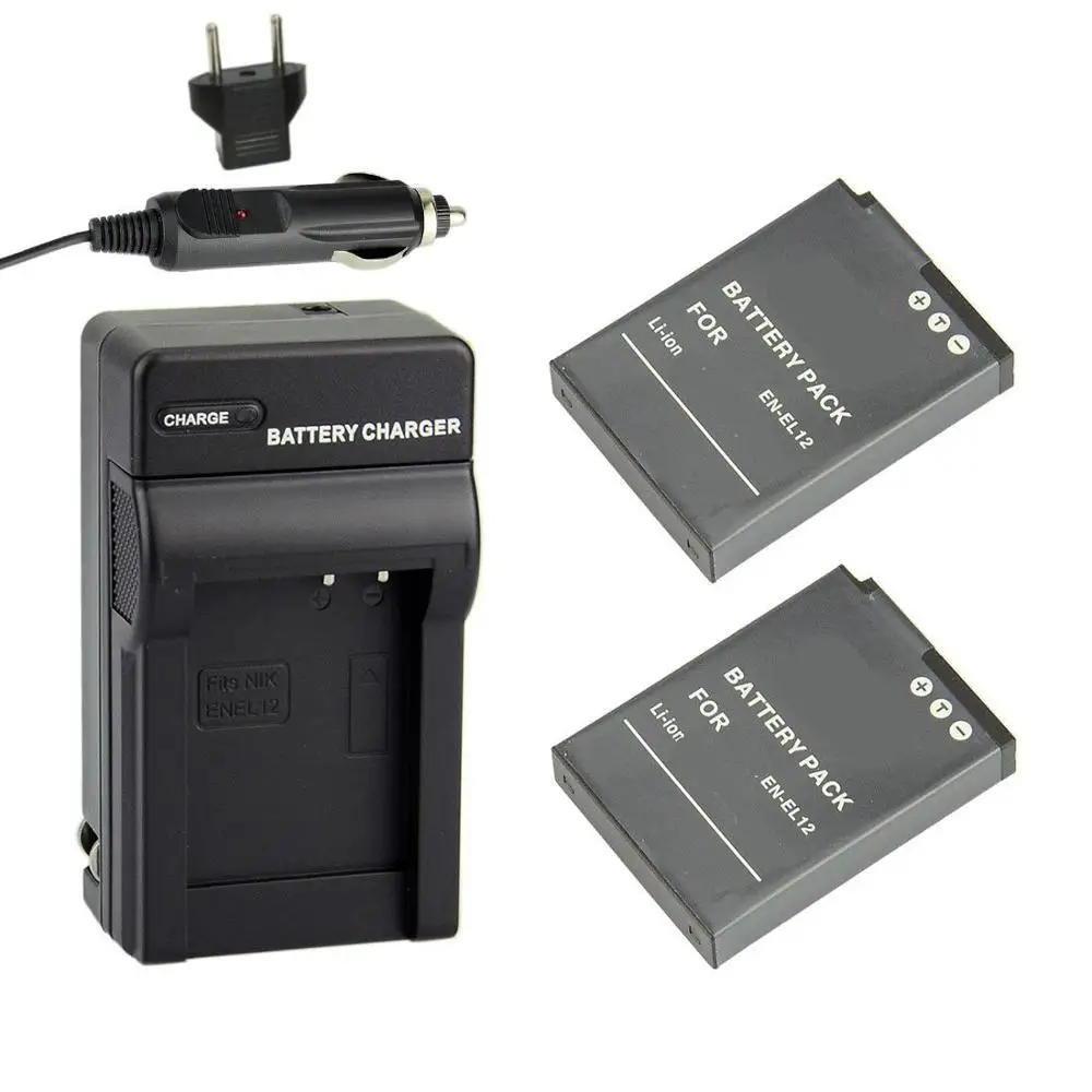 Аккумулятор + зарядное устройство для камеры ENEL12 EL12 Nikon Coolpix S9700 S9500 W300 S9300 S9100 S8200 S8100