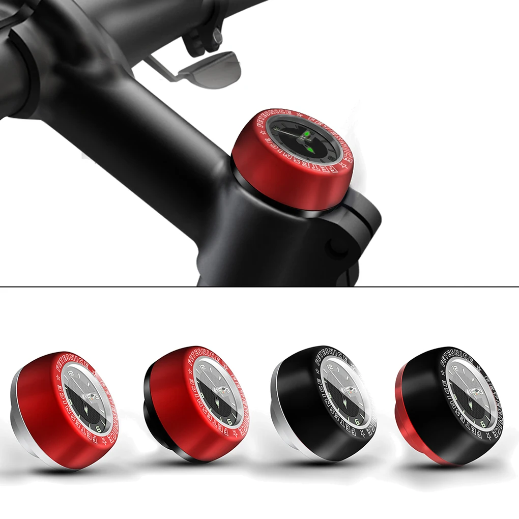 Mountain Bike Headset Watch Fixed Gear Bicycle Waterproof Stem Top Cap Clock Timepiece Accessory