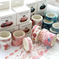 Ensemble de bande adhésive Washi 3 rouleaux, ruban adhésif décoratif Kawaii, 5m, Sakura Washitape journal intime, papeterie japonaise, ruban de masquage pour Scrapbooking 