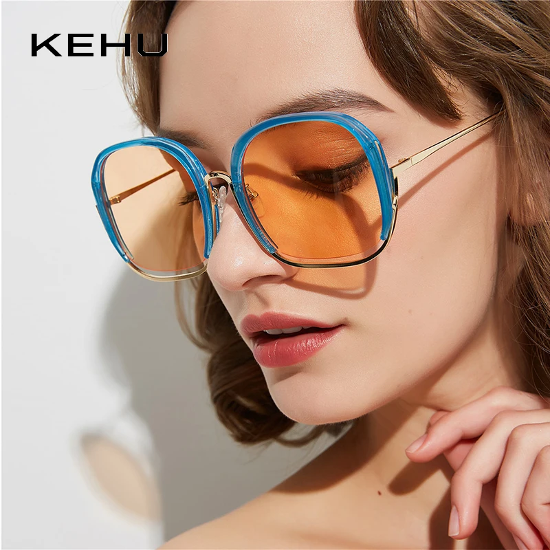 KEHU, модные дизайнерские Квадратные Солнцезащитные очки для женщин, бренд, новинка, Ультралегкая оправа для очков, солнцезащитные очки, женские очки для путешествия XH26