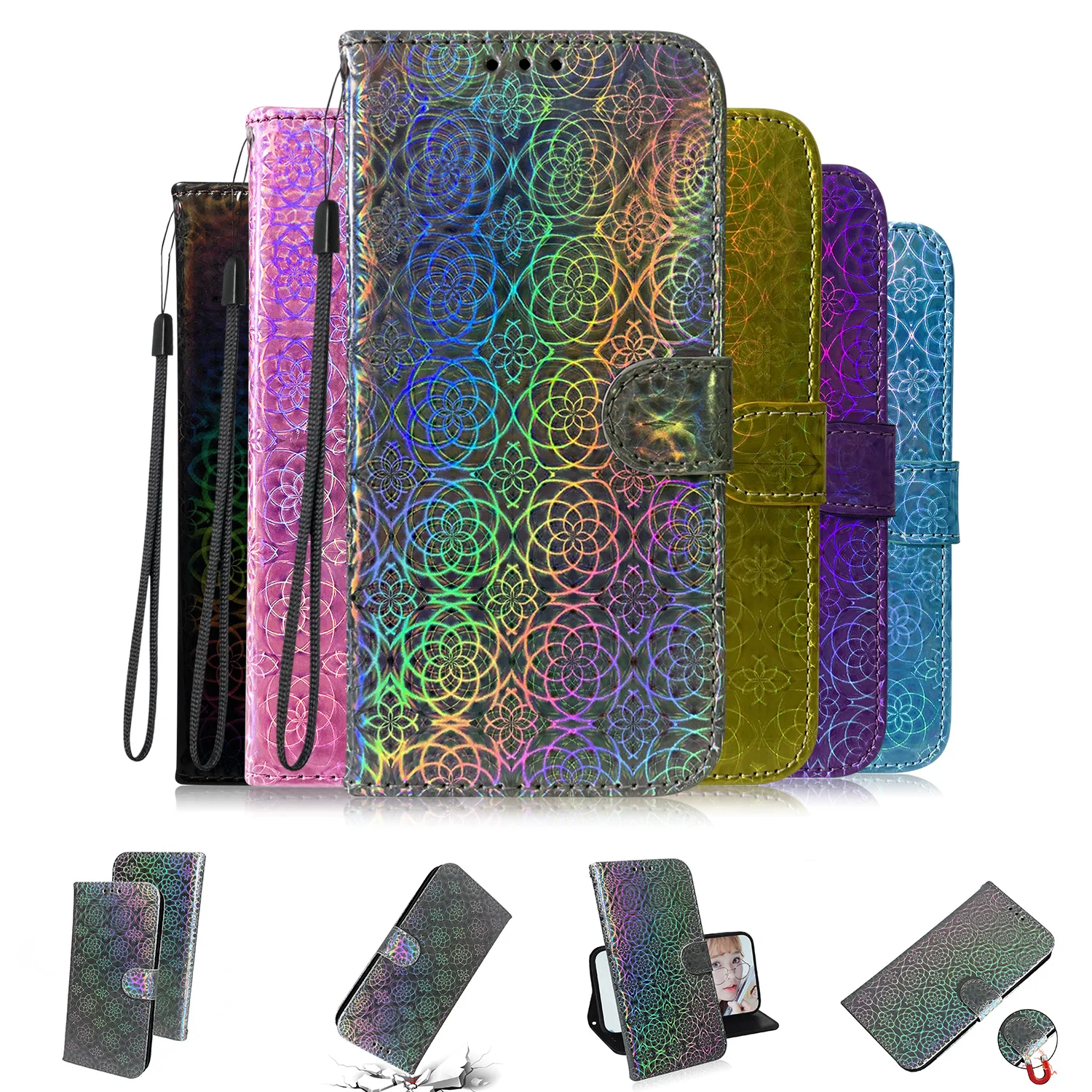 3D кожаный флип-чехол для телефона для iPhone 11 Pro Max 7 8 Plus 5 5S SE 6 6S X XR XS Max Чехол-книжка Etui твердый кошелек сумки