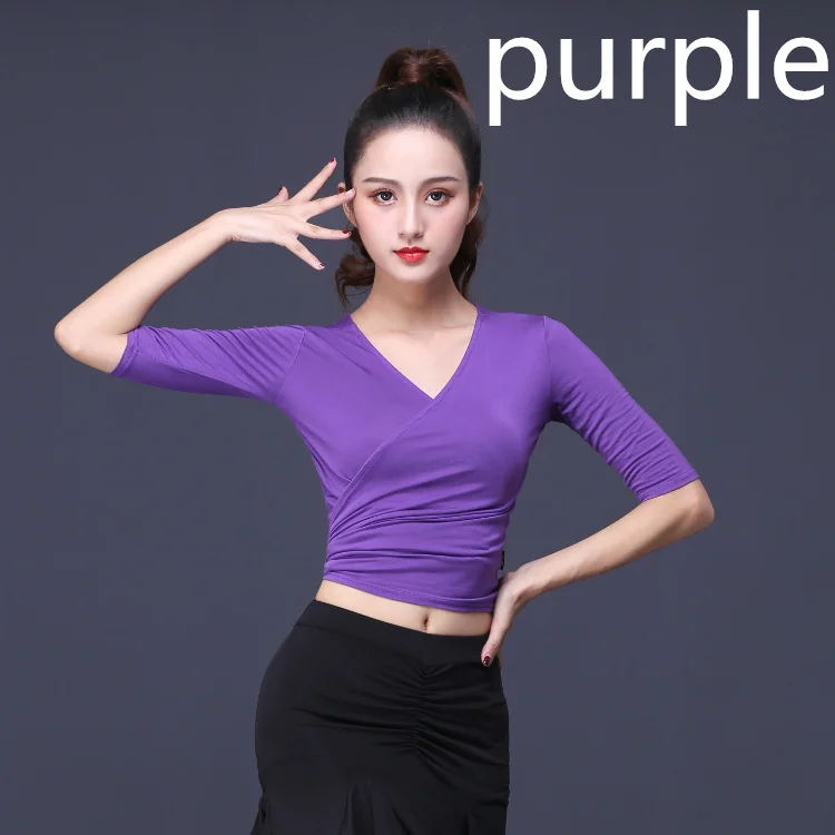 purple top Женская юбка для латинских танцев, профессиональная юбка для самбы с кисточками,, одежда для Бальных латинских танцев - Цвет: purple top