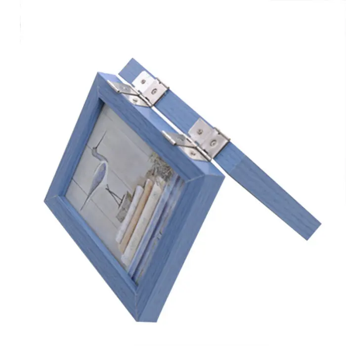 Tri-fold Wooden Photo Frame Folding Retro Tabletop Decoration for Home Office@LS