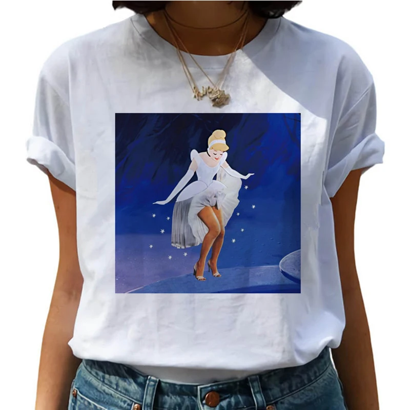 Новые гранж эстетические Harajuku футболки женские Ullzang забавные винтажные футболки принцесса мультфильм футболка корейский стиль Топ Тройники женские