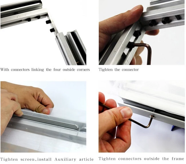Tensioning Screen Frame Portable Quality Aluminum Screen Frame Stretcher Stretch