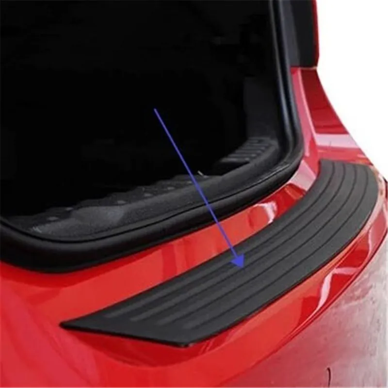 Car Rear Bumper Guard Trunk Edge Black Rubber Protector Strip Trim Cover  Trim