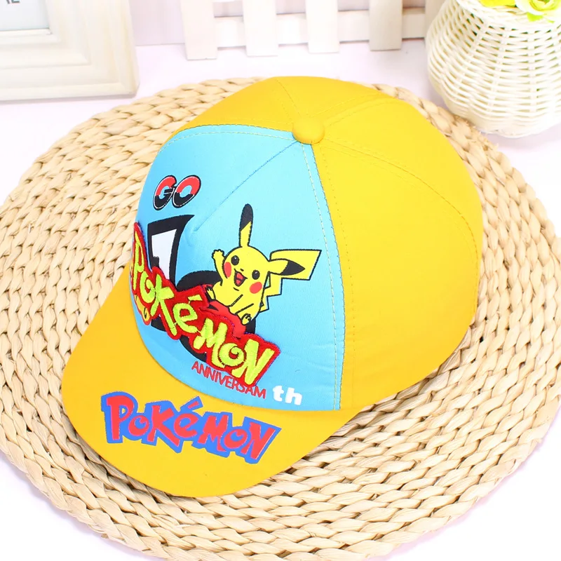 Kawaii Pokemon Pikachu gorra de béisbol Anime figura Go Pikachu gorro para niñas y niños Kawaii tapas de juguete de felpa