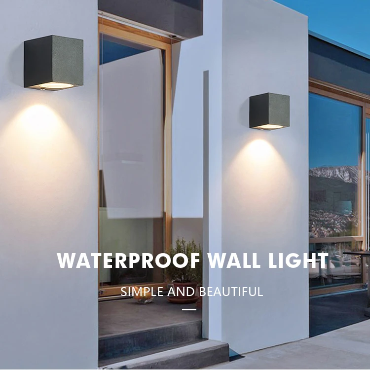 Iluminação para Áreas Externas à Prova Lâmpada para Varanda Led de Parede Externa D'água Jardim - 10w Luz 5w 1 Luminárias de parede externas