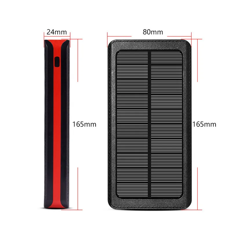 charging bank 80000mAh Solar Phone Powerbank Fast Charger Portable with LED Light 4 USB Ports External Battery Suitable for Xiaomi mi Iphone13 external battery