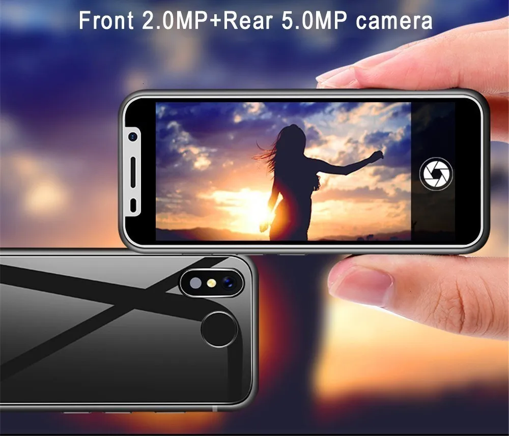  Support Google Play 3.4 inch small mini 4G Smartphone Android 8.1 fingerprint Dual SIM Quad Core Un