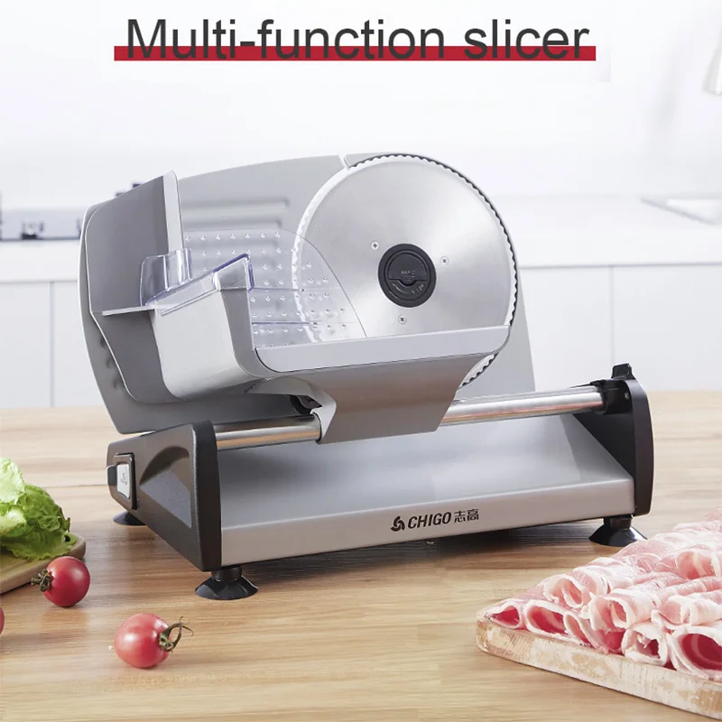 

Household Slicer Meat Slicer Multifunctional Meat Cutter Semi-automatic Table Top Beef and Lamb Vegetable Toast Bread Ham Sliced