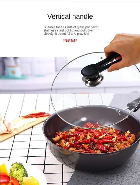 1/2pcs Replacement Glass Lid Knob Handle Pan Lid Cover Knob Cap Pan Pot Grip Stainless Steel Base Kitchen Cookware Handgrip Black 1pcs 6acfef85 Cd26 458e B736 9154ba6bed86.c0a2ff119609ef57028dff7f32072625