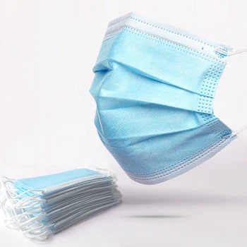

50/100/200/500PCS Safety Masks Anti-Dust Mask 3 Ply Face Mask Non-Woven Mouth Mask Disposable Protective Anti Pollution Masks