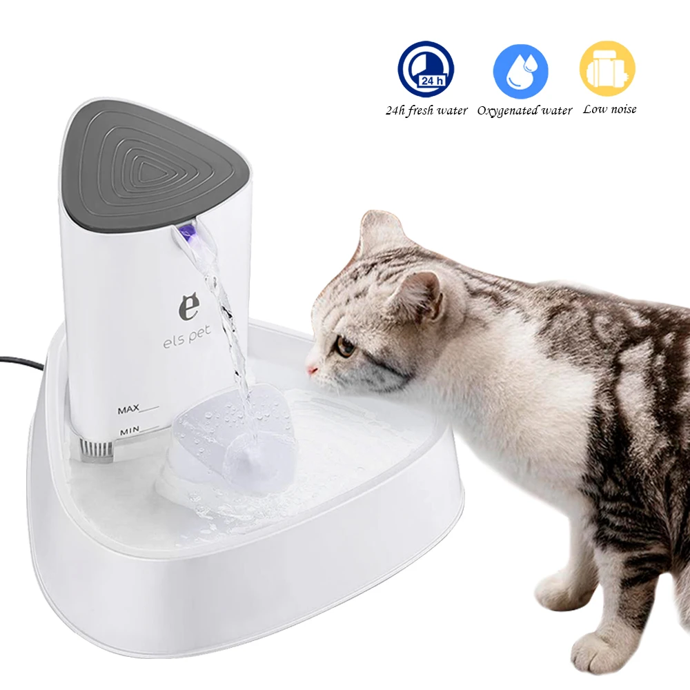 1.8L Automatic Cat Water Fountain LED Mute Cats Pets Water Dispenser Electric Drinking Bowl Activated Carbon Filter