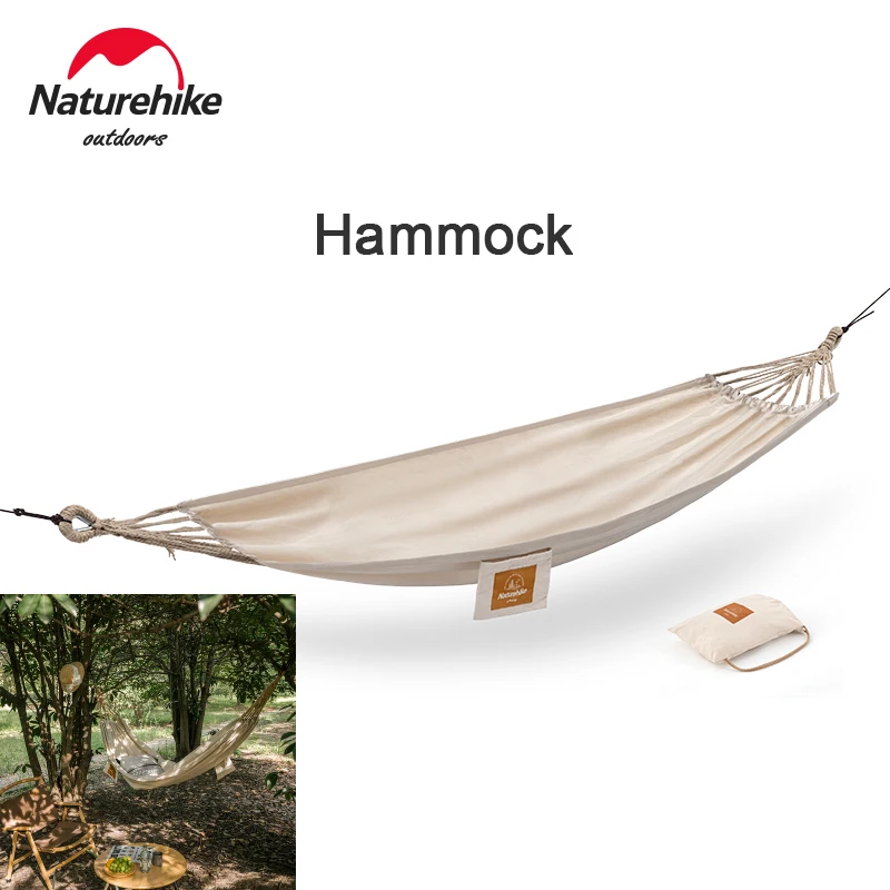 

Naturehike Wrapped Hammock Outdoor Anti-rollover Cotton Canvas Hammock Bearing 200kg Ultralight Camping Equipment NH21DC000