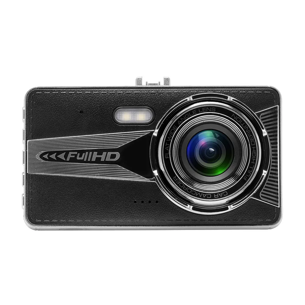 Автомобильный видеорегистратор Dash camera ультратонкий рекордер для вождения камера ночного видения авто двойной объектив сенсорный экран портативный