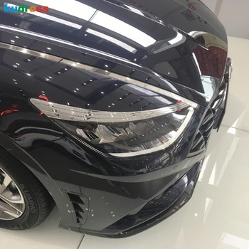 

For Hyundai Sonata 2020 2021 Carbon Fiber Car Head Light Eyebrow Cover Trim Headlight Lamp Frame Sticker Styling Accessories