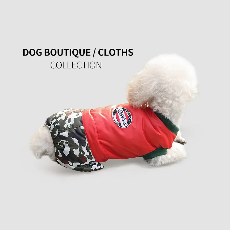 

Winter Pet Clothes For Dogs Camouflage Puppy Pet Coat Jacket Warm Fleece Dog Jumpsuits Chihuahua French Bulldog Clothing Overall