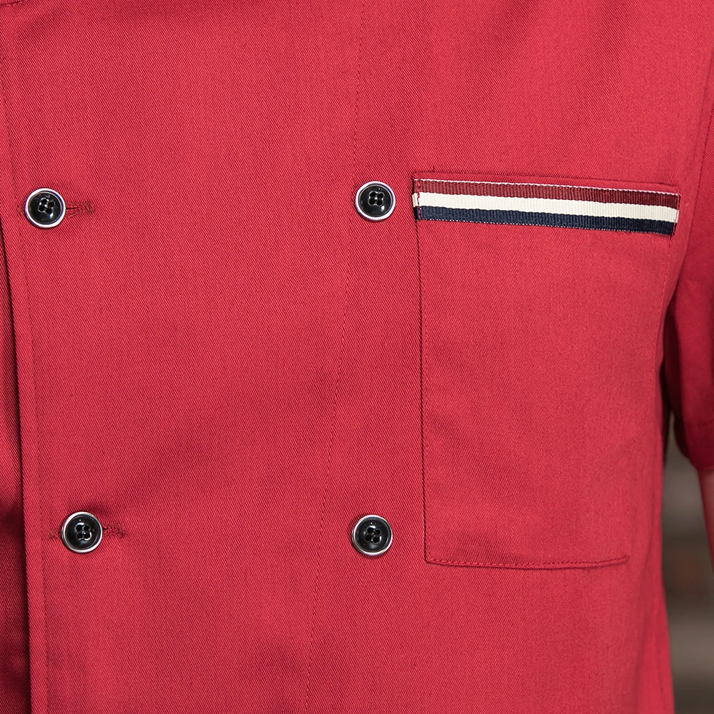 Unisex restaurant uniforms shirts unisex New short sleeved hotel chef Uniform Food Service Breathable Kitchen Chef Jackets