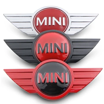 

10pcs Metal 3d MINI car Badge emblem logo stickers for Minis Coopers CABRIO WORKS S front head back cover head Badge stickers