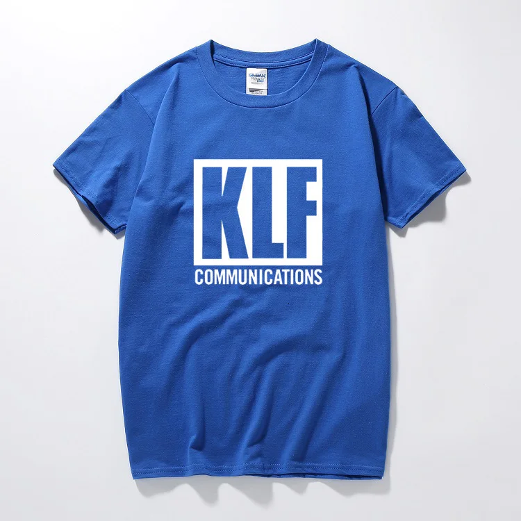 Футболка one yona The KLF с буквенным принтом, Мужская футболка, новинка, хлопковая футболка с коротким рукавом и круглым вырезом, Camisetas Hombre