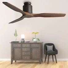 Европейский потолочный вентилятор с дистанционным управлением, 3 деревянных лопасти, чердак, без вентиляторов, светильник для столовой, современный скандинавский вентилятор