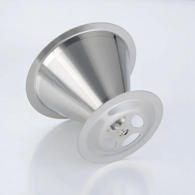 Double Layer Stainless Steel Coffee Filter Holder Pour Over Coffees Dripper Mesh Coffee Tea Filter Basket Tools pf92709