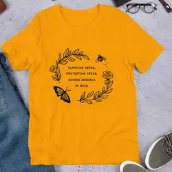 Прямая доставка, футболки для посадки семян, защищающие деревья, спасательные животные, футболка эстетическое графическое искусство