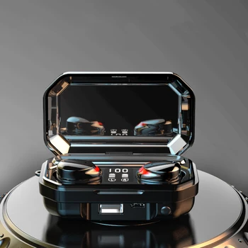 

M15 TWS Touch Wireless Bluetooth 5.1 In-ear Earbuds 9D Noise Reduction Stereo Headsets Sport Dual Host Earphones Charging Bin