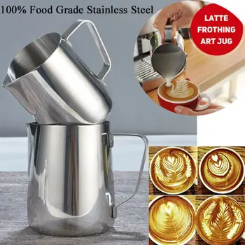 

Brand New Style Stainless Steel Milk Frothing Jug Frother Coffee Latte Container Pitcher 3 Sizes Coffee equipment
