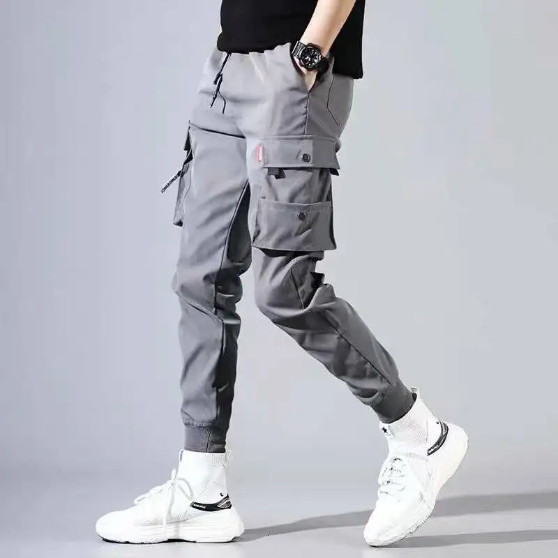 5XL Мужские Винтажные брюки карго мужские хип-хоп черные джоггеры с карманами мужские корейские модные спортивные штаны Осенние Комбинезоны