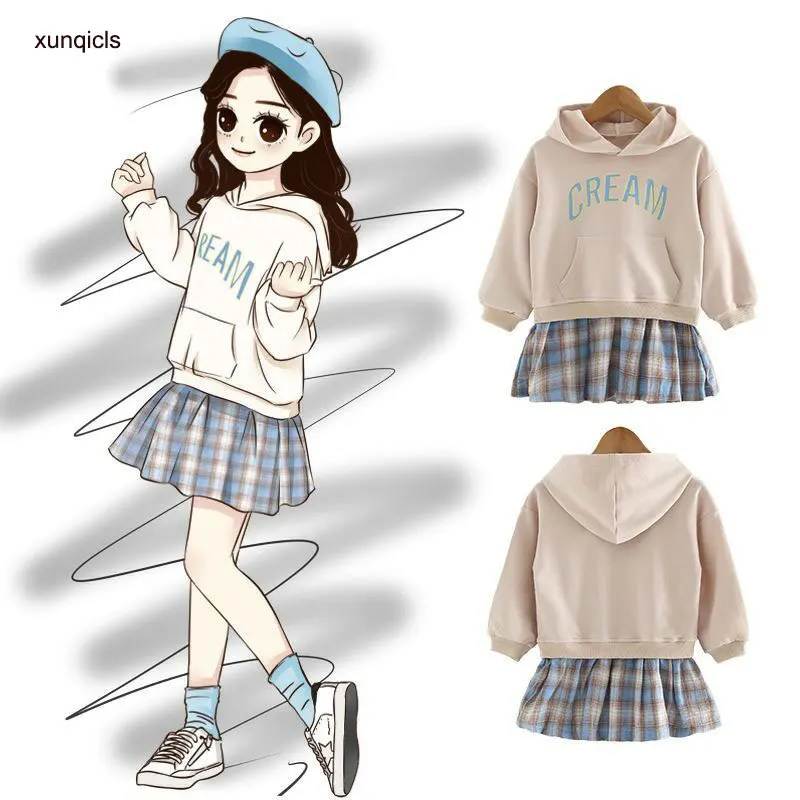 Новое платье для девочек, детские толстовки с длинными рукавами, платья для маленьких девочек, одежда принцессы, детское повседневное рождественское платье