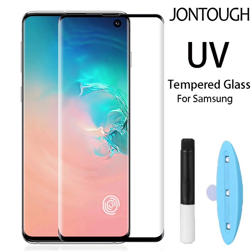 УФ жидкое стекло samsung S9 протектор экрана galaxy S8 10 plus на note 8 9 закаленное 3D полный