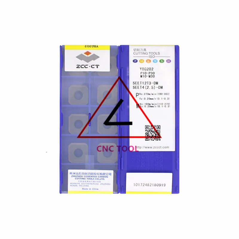 SEET12T3-DM YBG202 10 шт. оригинальные китайские ZCCCT фрезерные Вставки режущие инструменты