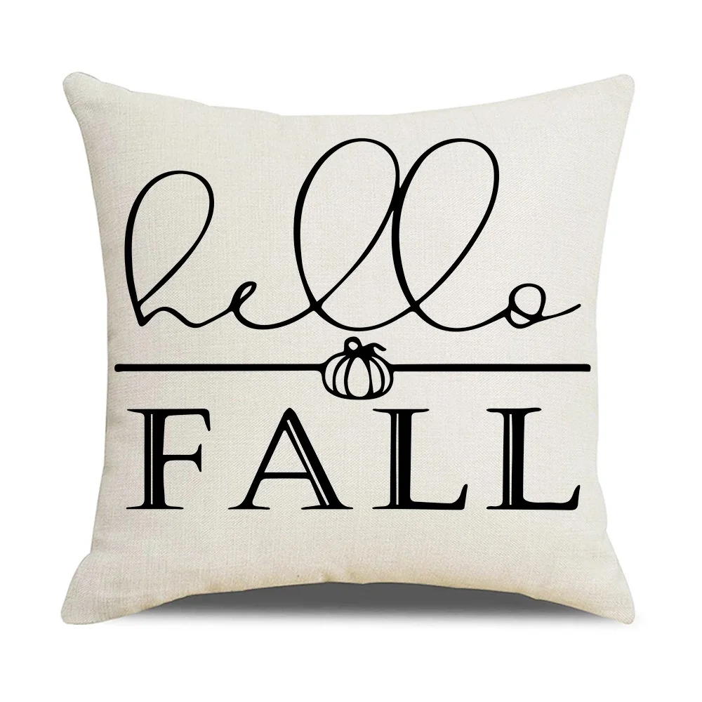 Fall Pumpkin Cushion Covers 18x18 Inch Farmhouse Decor Thanksgiving Buffalo Check Linen Throw Pillow Covers Happy Thanksgiving Fall Pumpkin Cushion Covers 18x18 Inch Farmhouse Decor Thanksgiving Buffalo Check Linen Throw Pillow Covers Happy Thanksgiving