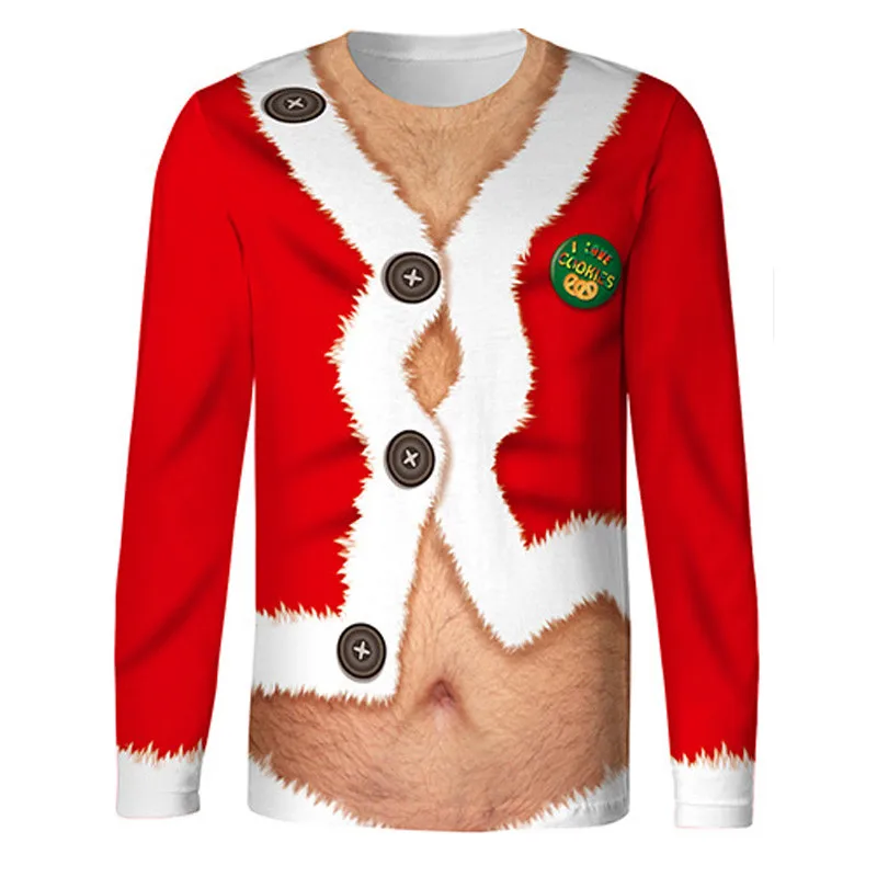 Уродливый Рождественский свитер унисекс для мужчин и женщин 3D праздничный пуловер свитер Топ Новинка Зимняя Одежда Рождественская одежда - Цвет: as picture