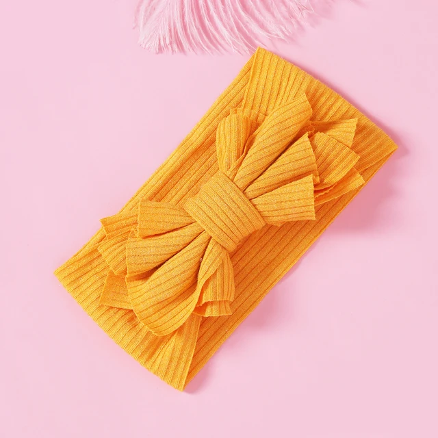 1pcs Solid Color Bowknot Baby Headband Elastic Turban Hairband Baby Girl Headbands Hair bands for Baby Girls Hair accessories A2NSNSFB-9689-4